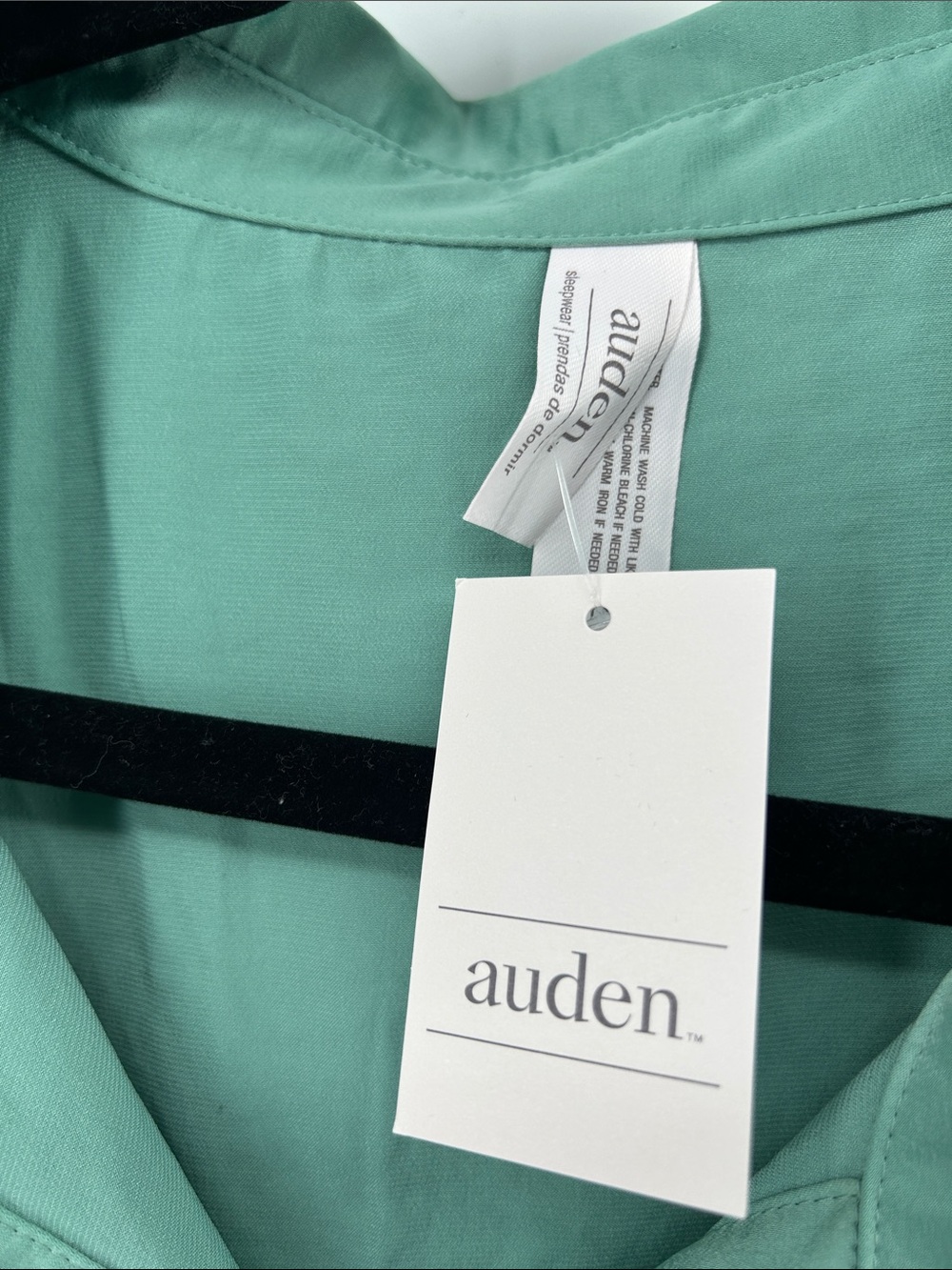 Auden Button-Front Short Sleeve Top & Short Set Women's Size 2X NWT Loungewear - Picture 3 of 7